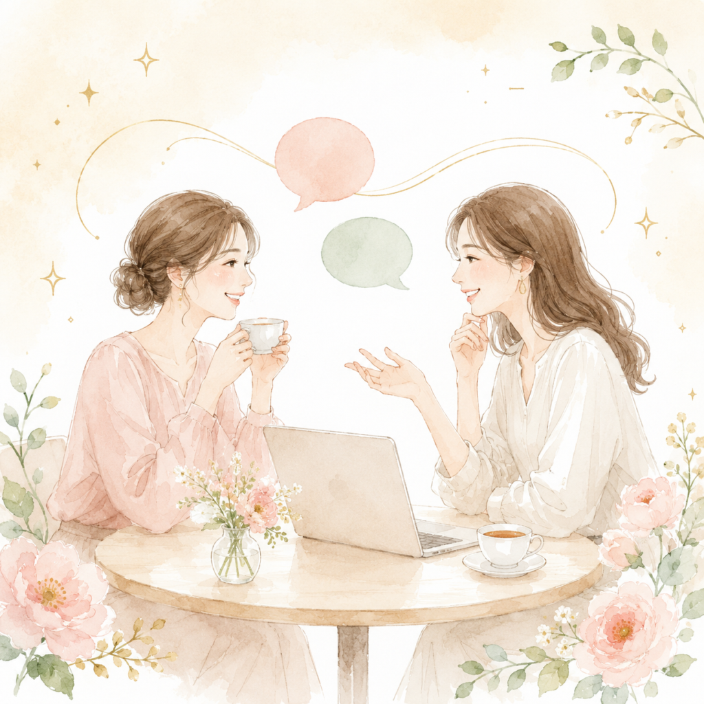 おしゃべりしながら