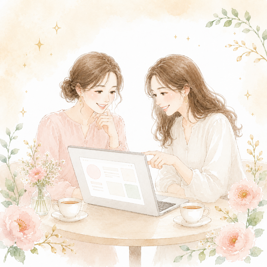 一緒に画面を見ながら